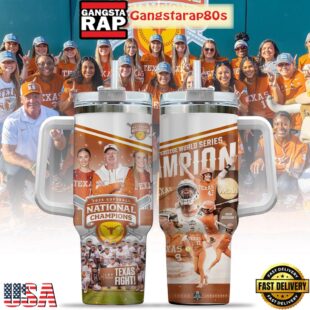 Texas Longhorns 2025 NCAA Softball Women's College World Series Champions Stanley Tumbler 40oz