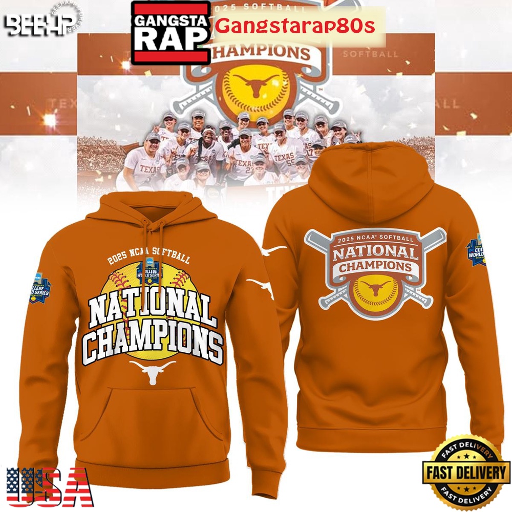 Texas Longhorns Softball Women's College World Champions 2025 All Over Print T-Shirt Hoodie