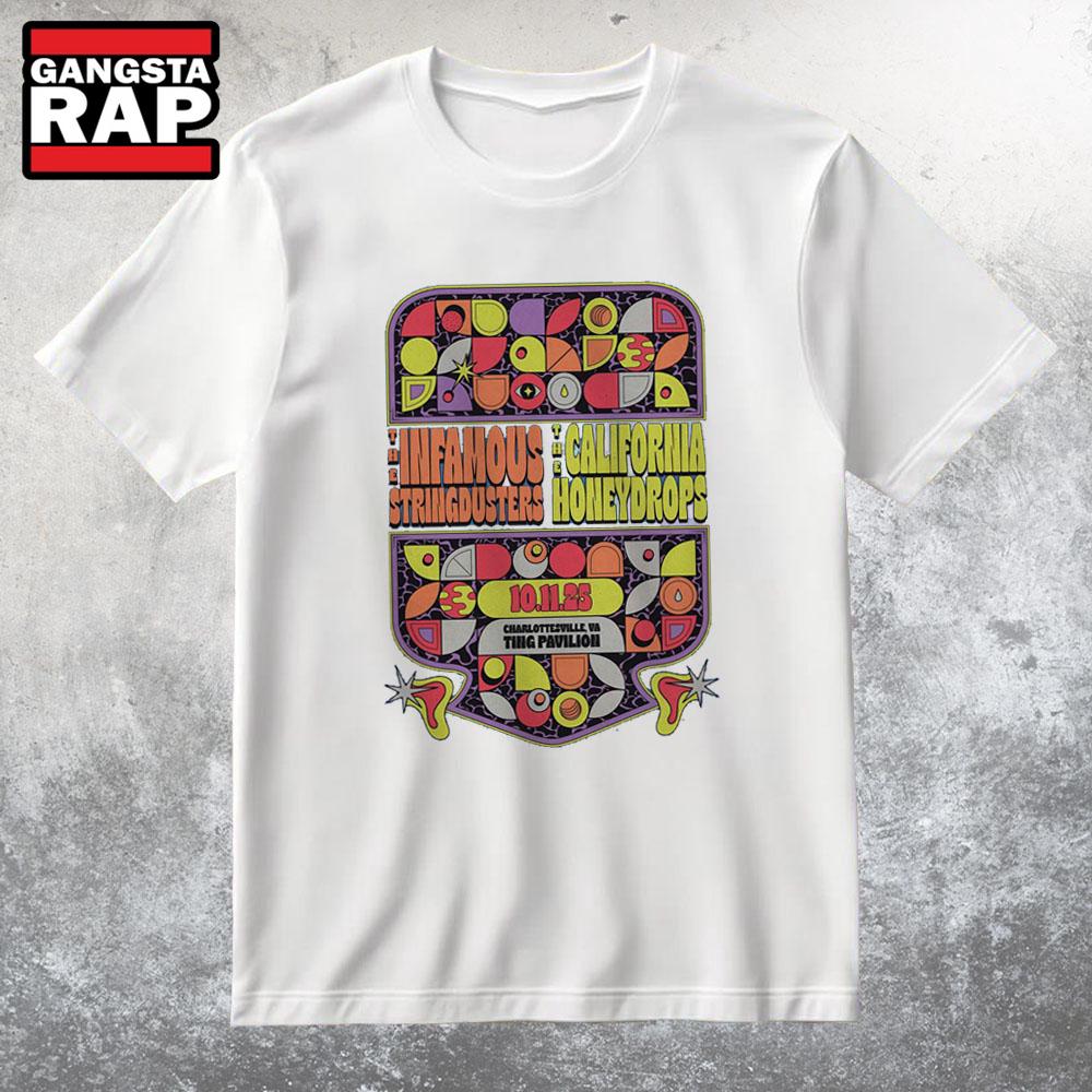 The Infamous Stringdusters And The California Honeydrops Oct 11 2025 Ting Pavilion Charlottesville VA T Shirt