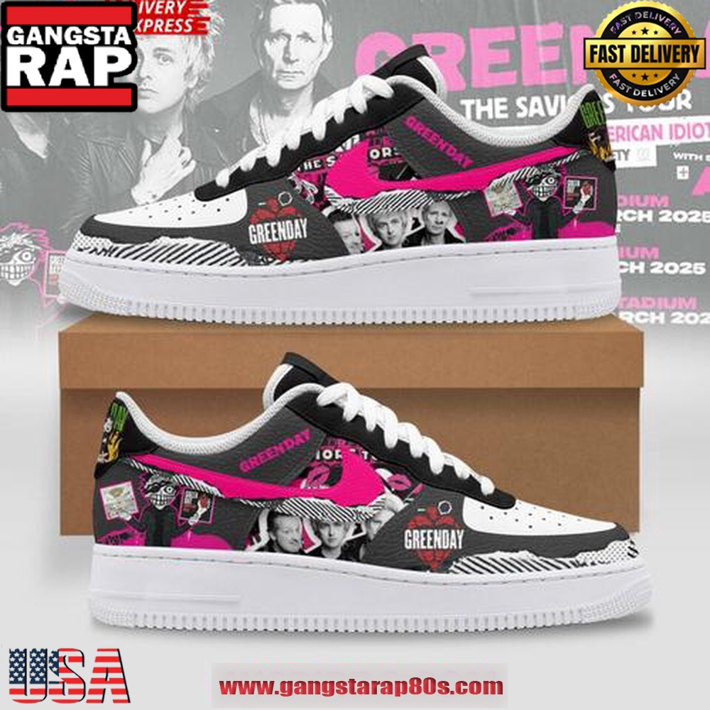The Saviors Tour 2025 Green Day Air Force 1 Running Sneakers