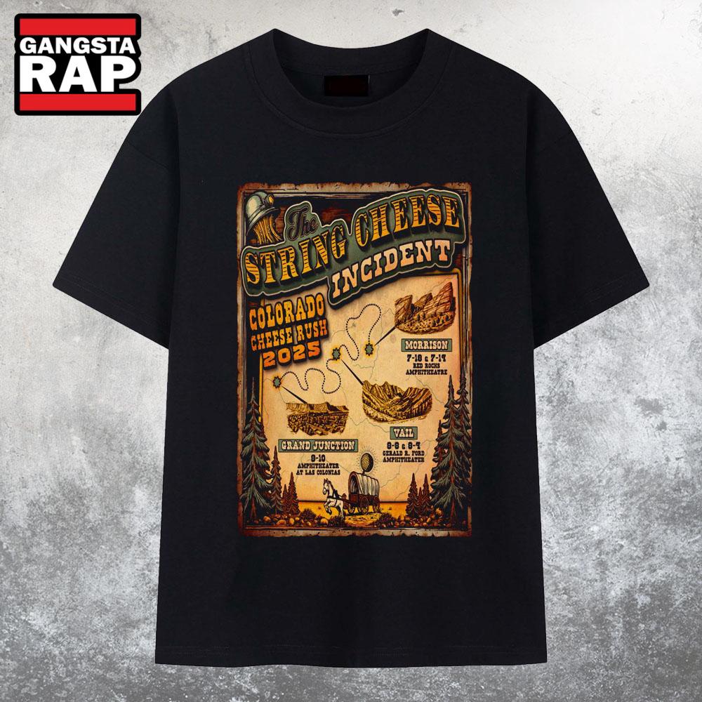 The String Cheese Incident Colorado Cheese Rush 2025 Tour T Shirt