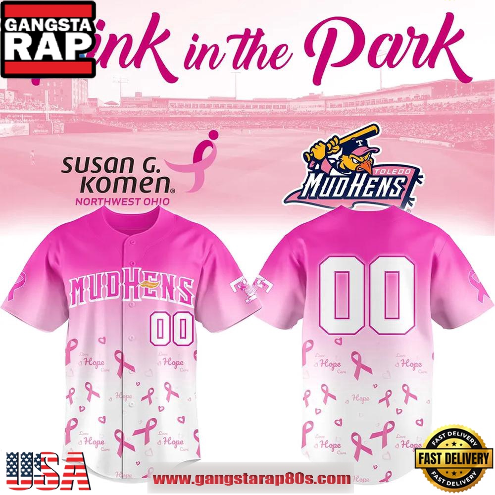 Toledo Mud Hens Pink in the Park Custom Baseball Jersey Shirt Toledo Mud Hens Pink in the Park Custom Baseball Jersey Shirt