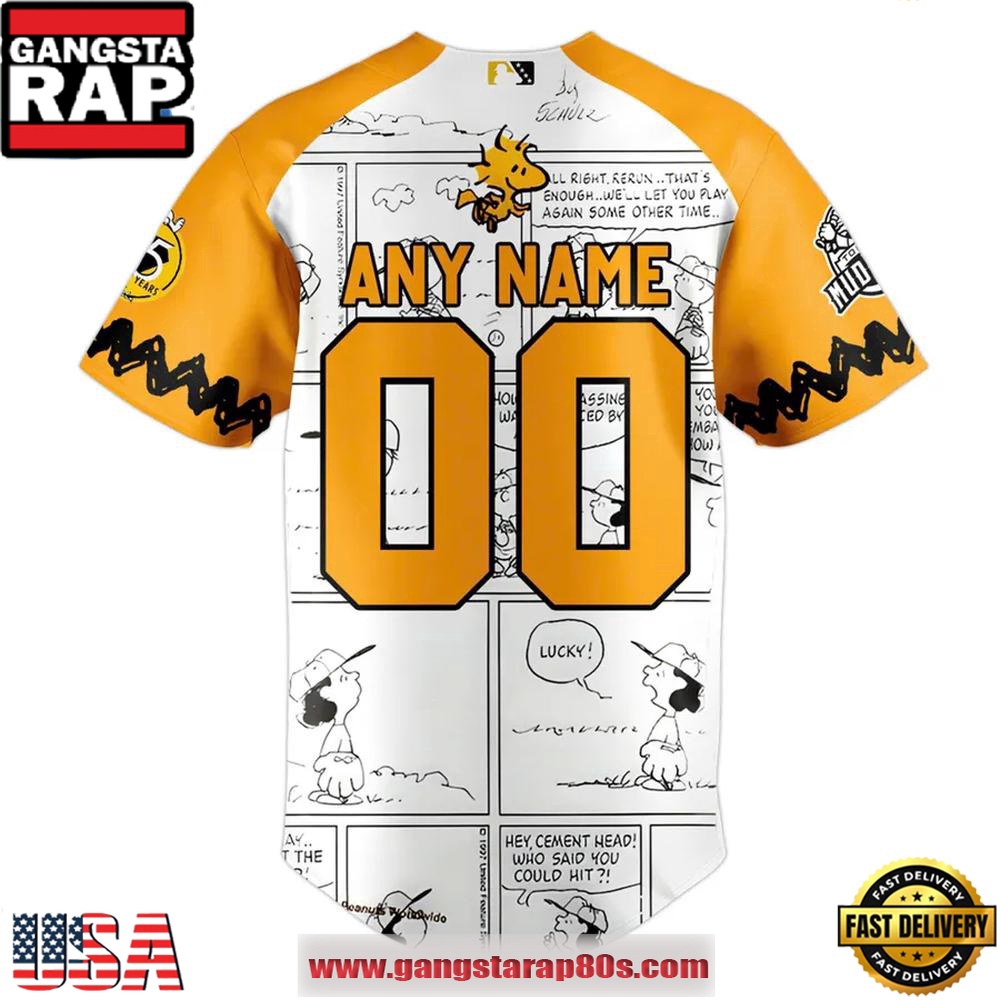 Toledo Mud Hens x Peanuts Limited Edition Custom Baseball Jersey Shirt Toledo Mud Hens x Peanuts Limited Edition Custom Baseball Jersey Shirt