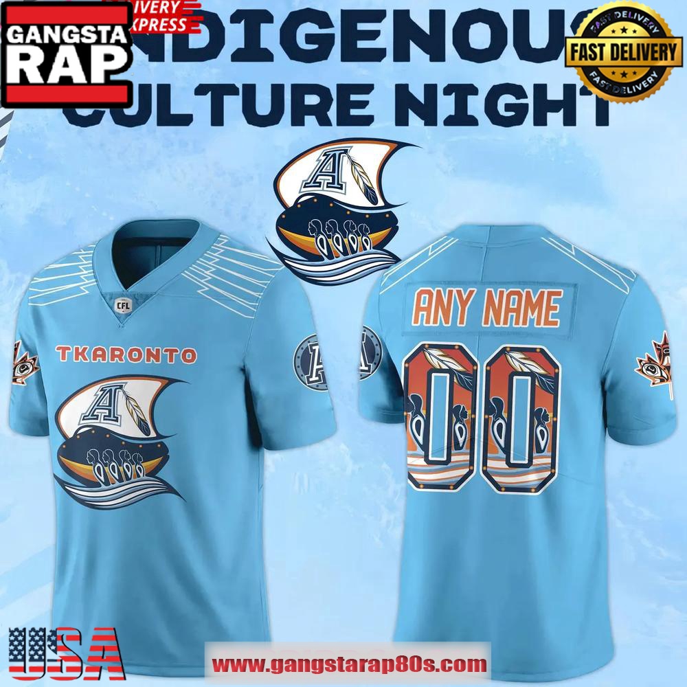 Toronto Argonauts 2025 National Indigenous History Special Custom Football Jersey Toronto Argonauts 2025 National Indigenous History Special Custom Football Jersey