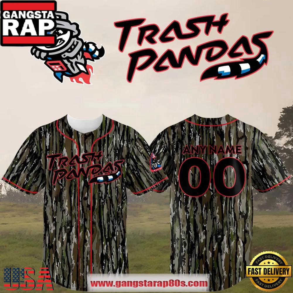 Trash Pandas Memorial Day Limited Edition Camo Custom Baseball Jersey Shirt Trash Pandas Memorial Day Limited Edition Camo Custom Baseball Jersey Shirt