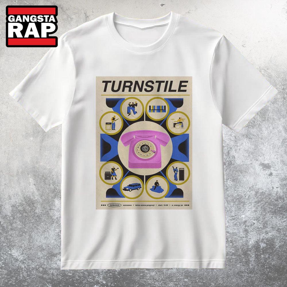 Turnstile Letnia Scena Progresji in Warsaw Poland Jun 25 2025 T Shirt Turnstile Letnia Scena Progresji in Warsaw Poland Jun 25 2025 T Shirt