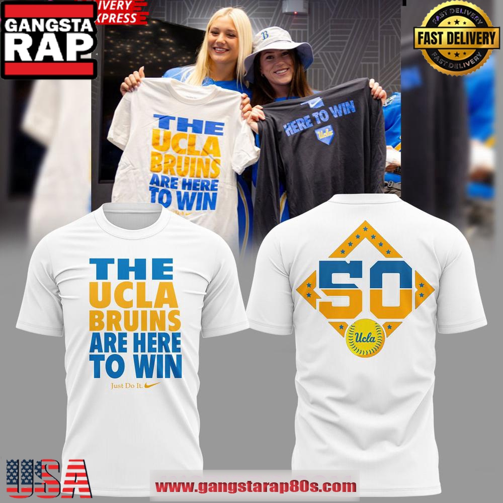 UCLA Bruins 50th Softball Anniversary ‘Here to Win’ Nike Unisex T-Shirt