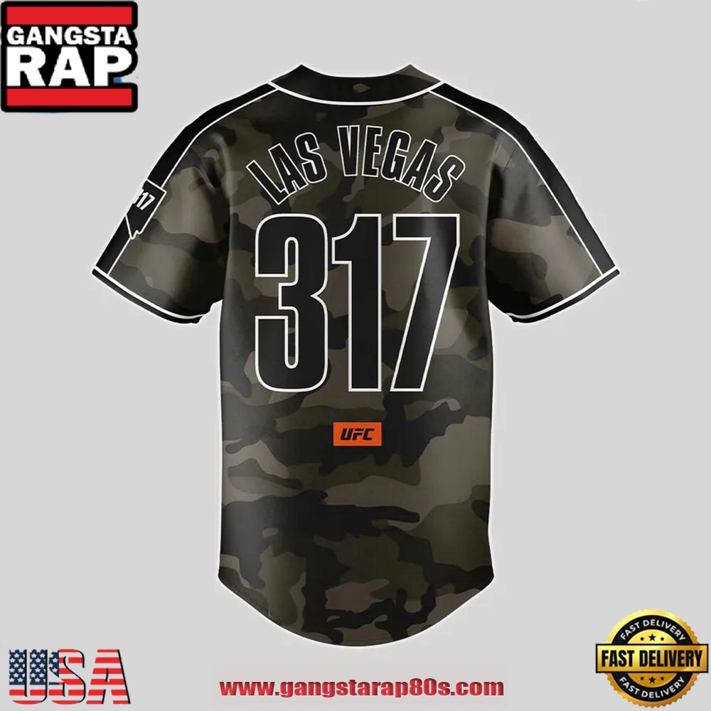 UFC 317 Las Vegas Limited Edition Camo Baseball Jersey Shirt UFC 317 Las Vegas Limited Edition Camo Baseball Jersey Shirt