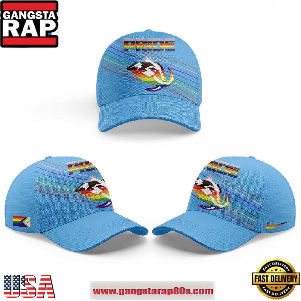 Utah Mammoth Happy Pride Month White Classic Cap Snapback Hats