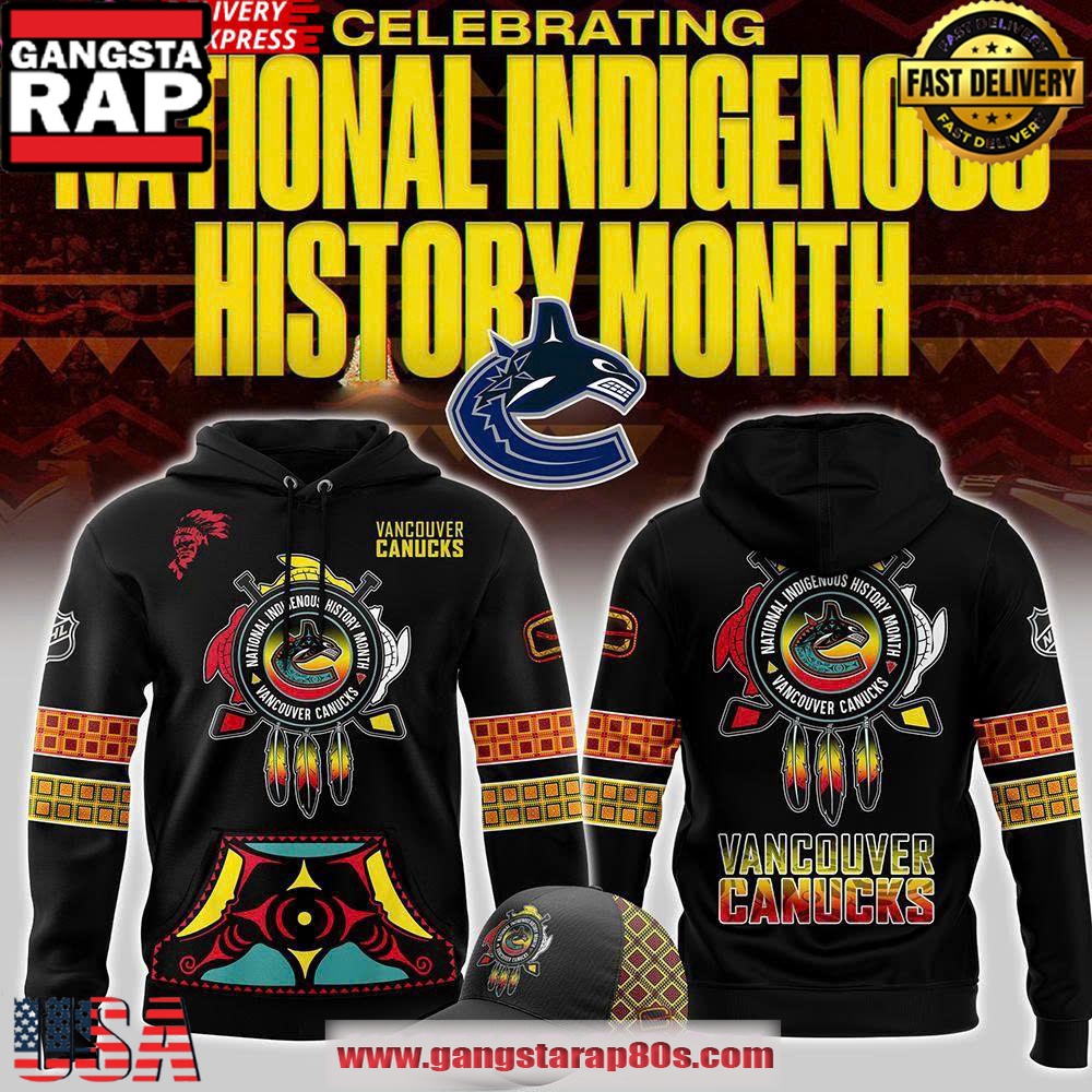 Vancouver Canucks 2025 National Indigenous History Custom All Over Print Hoodie