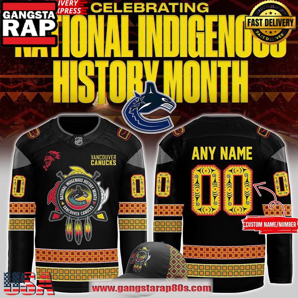 Vancouver Canucks 2025 National Indigenous History Custom Hockey Jersey
