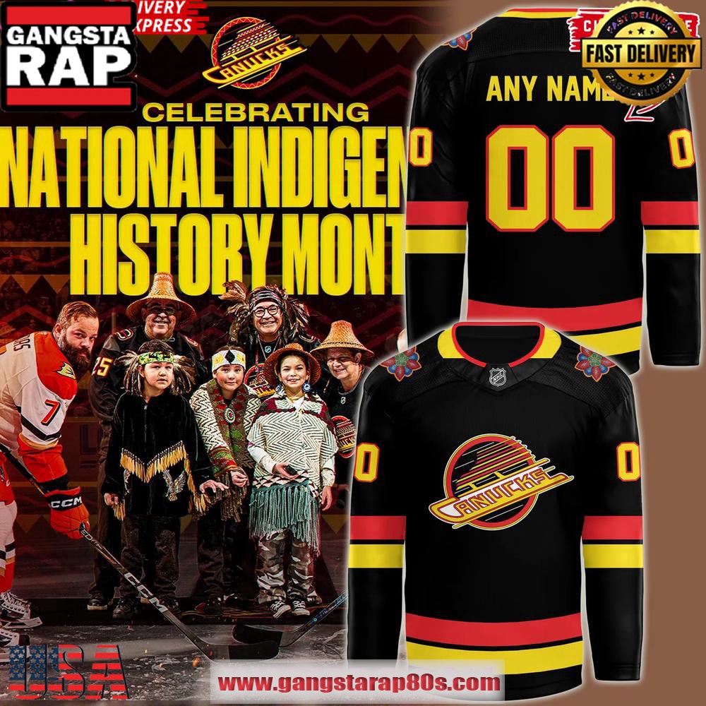 Vancouver Canucks National Indigenous History Month 2025 Custom Hockey Jersey