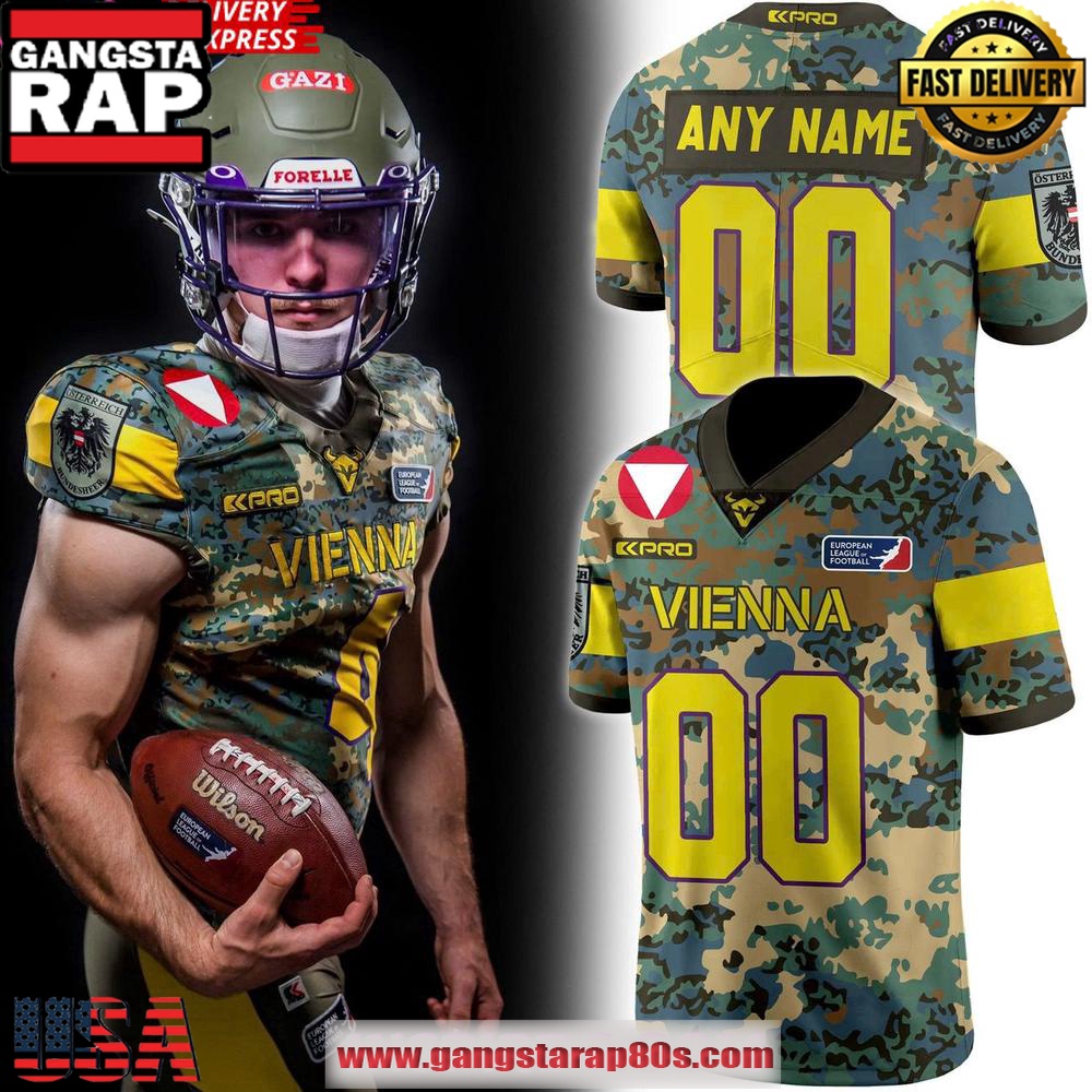Vienna Vikings “Salute to Service” 2025 Custom Football Jersey
