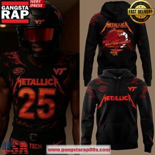 Virginia Tech Hokies x Metallica 2025 All Over Print Hoodie