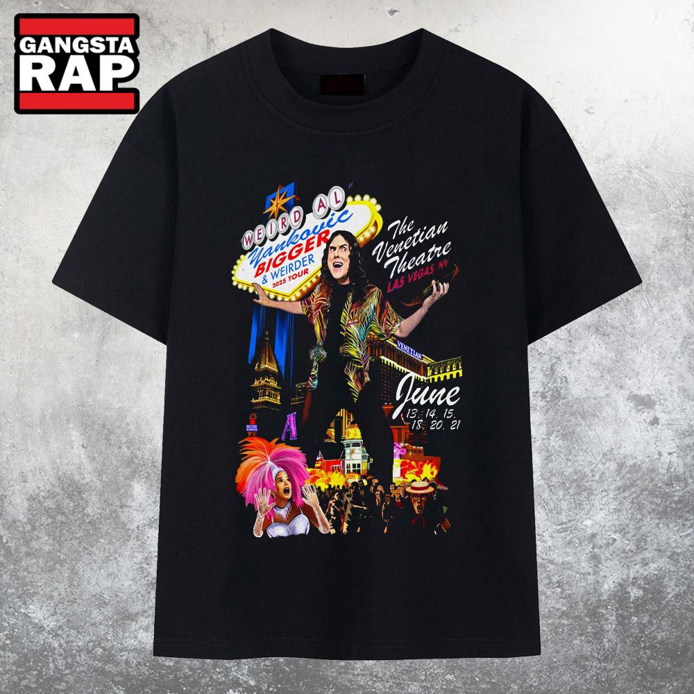 “Weird Al” Yankovic Bigger And Weirder 2025 Tour Las Vesgas On Jun 13-21 T Shirt “Weird Al” Yankovic Bigger And Weirder 2025 Tour Las Vesgas On Jun 13-21 T Shirt