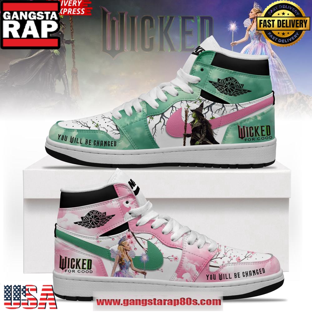 Wicked For Good Limited Edition Air Jordan 1 Sneakers Shoes