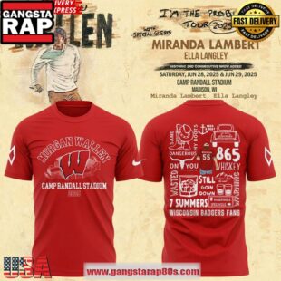 Wisconsin Badgers x Morgan Wallen Tour 2025 T-Shirt