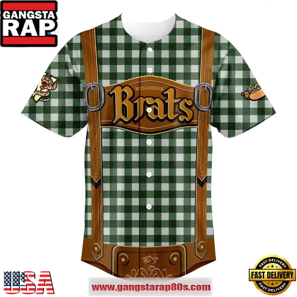 Wisconsin Flying Brats Limited Edition Baseball Custom Jersey Shirt Wisconsin Flying Brats Limited Edition Baseball Custom Jersey Shirt