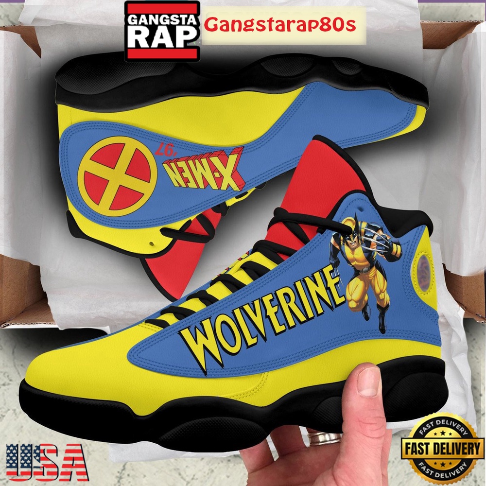 Wolverine X-Men '97 Fan Air Jordan 13 Shoes Running Sneakers
