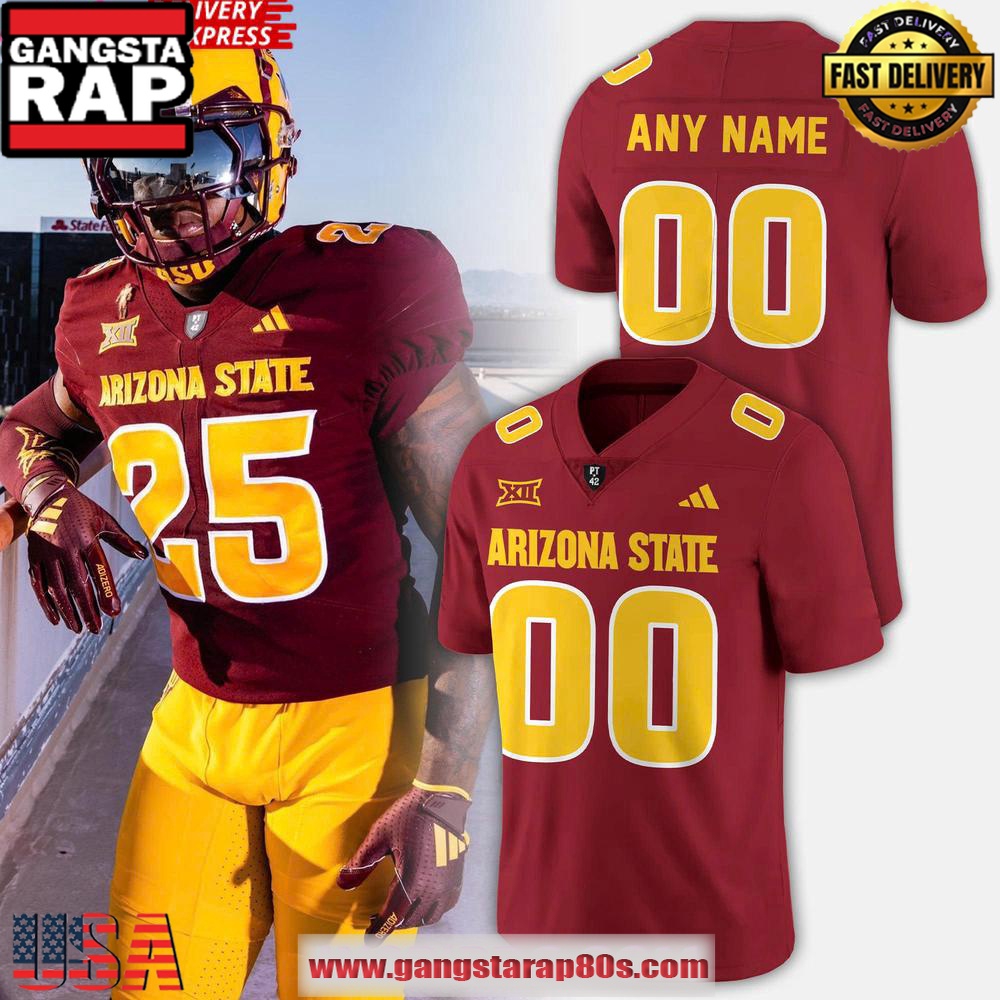 2025 Arizona State Sun Devils New Season Red Custom Football Jersey 2025 Arizona State Sun Devils New Season Red Custom Football Jersey