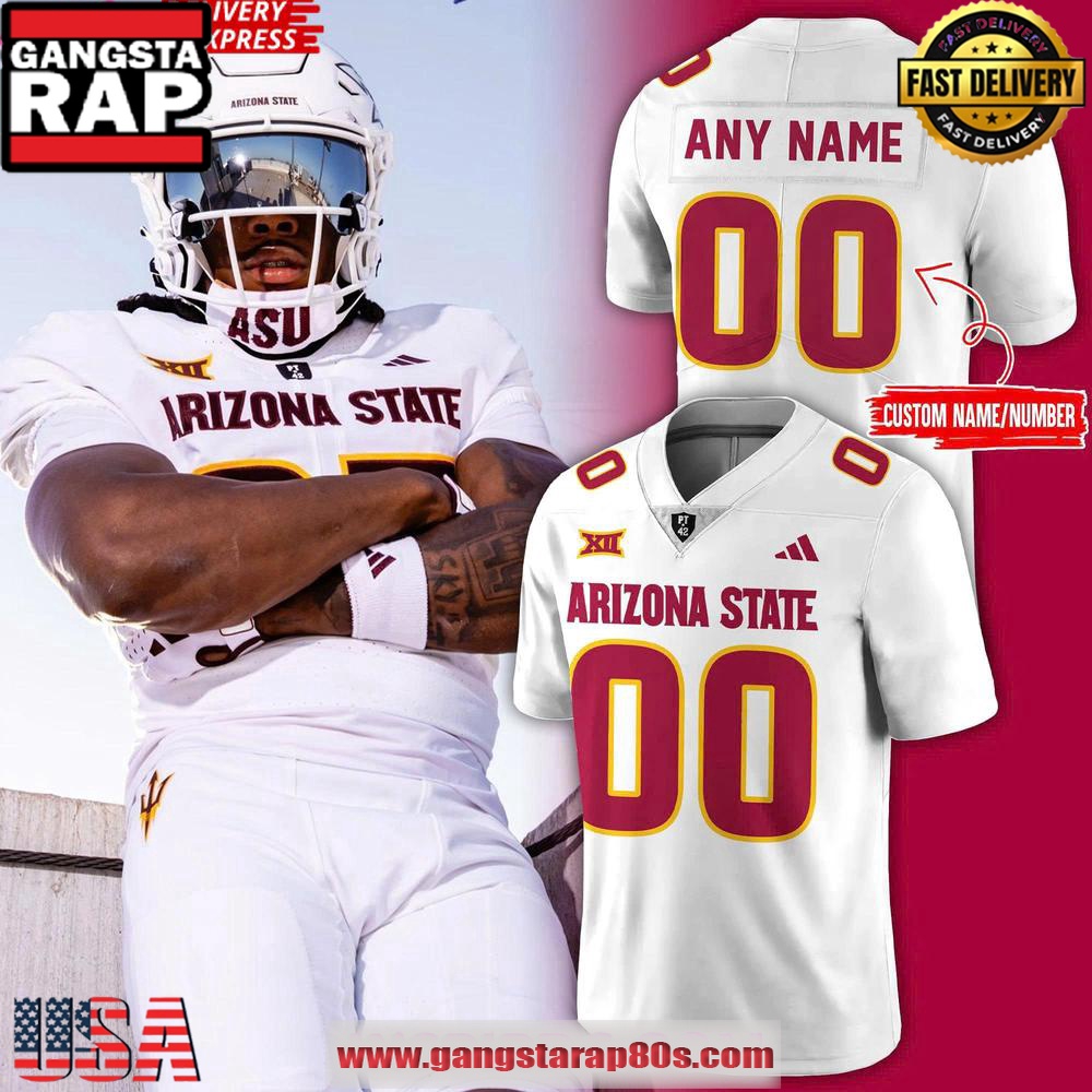2025 Arizona State Sun Devils New Season White Custom Football Jersey 2025 Arizona State Sun Devils New Season White Custom Football Jersey