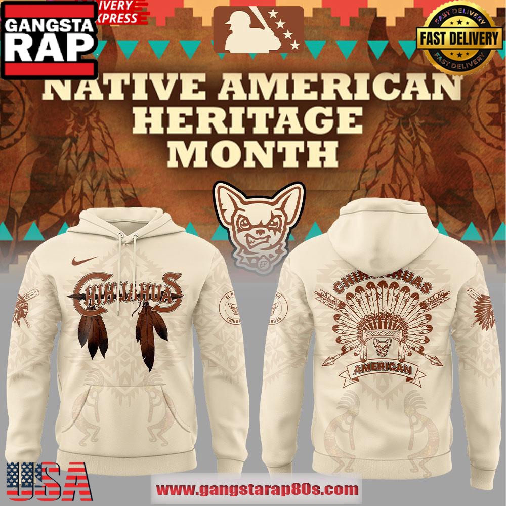 2025 El Paso Chihuahuas Celebrating Native American Heritage Special All Over Print Hoodie