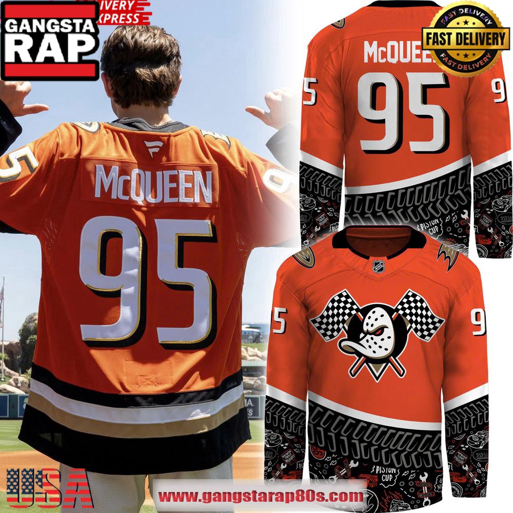 2025 Lightning McQueen x Anaheim Ducks Special Custom Hockey Jersey