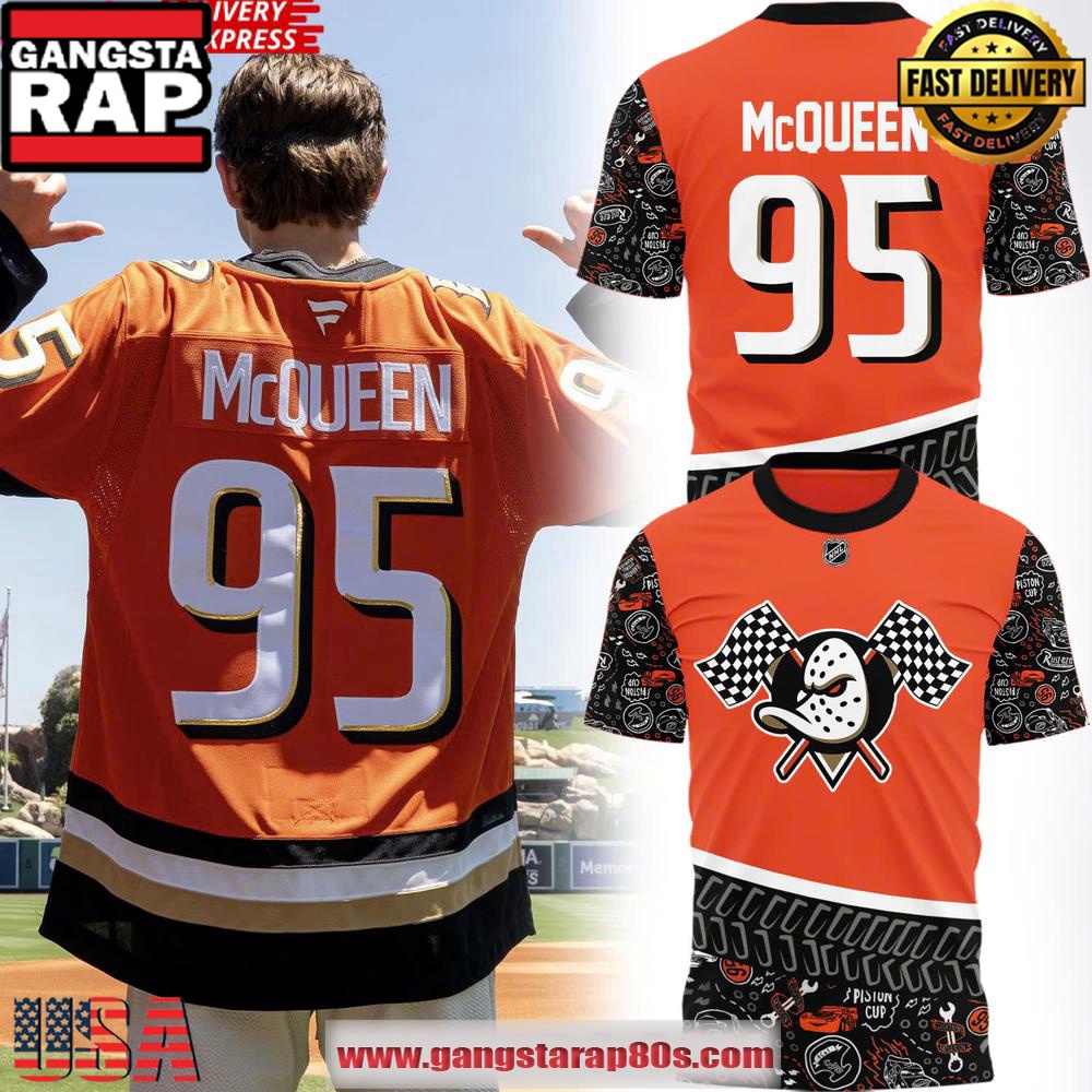 2025 Lightning McQueen x Anaheim Ducks Special Unisex T-Shirt 2025 Lightning McQueen x Anaheim Ducks Special Unisex T-Shirt