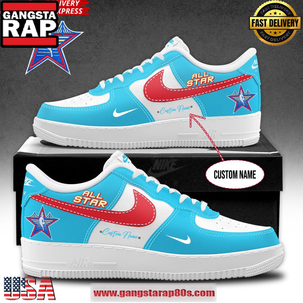 2025 NBA All-Star Game Light Blue Air Force 1 Running Sneakers Shoes