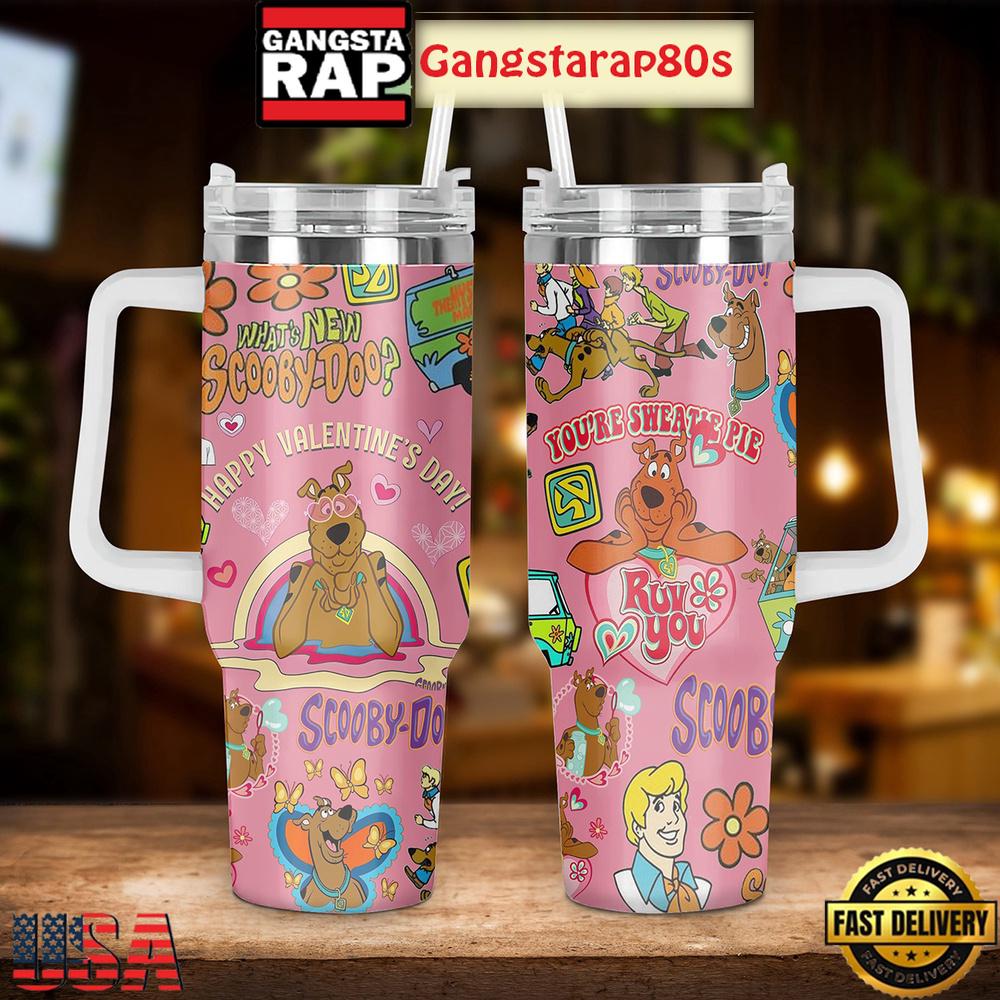 A Scooby Doo Valentine Tumbler Cup 40oz A Scooby Doo Valentine Tumbler Cup 40oz