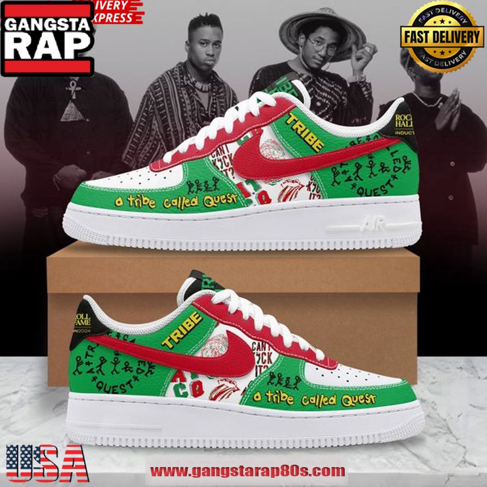 A Tribe Called Quest Rock & Roll Hall of Fame Limited Air Force 1 Sneakers Shoes A Tribe Called Quest Rock & Roll Hall of Fame Limited Air Force 1 Sneakers Shoes
