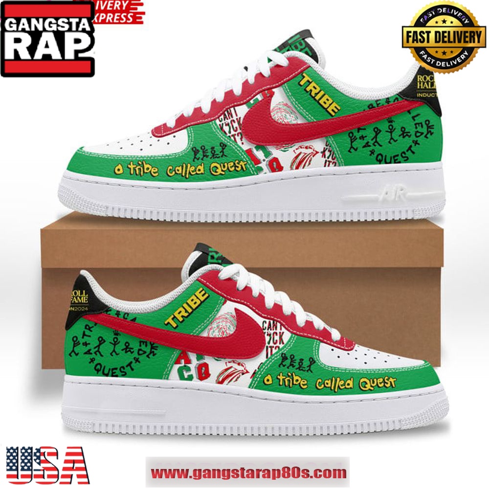 A Tribe Called Quest Rock & Roll Hall of Fame Limited Air Force 1 Sneakers Shoes A Tribe Called Quest Rock & Roll Hall of Fame Limited Air Force 1 Sneakers Shoes