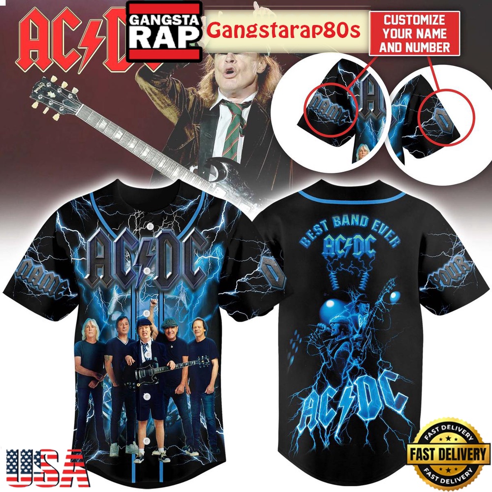 ACDC Best Band Ever 2025 Unique Design Baseball Jersey