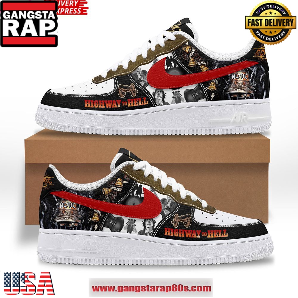 ACDC Highway to Hell Limited Edition Air Force 1 Shoes Running Sneakers