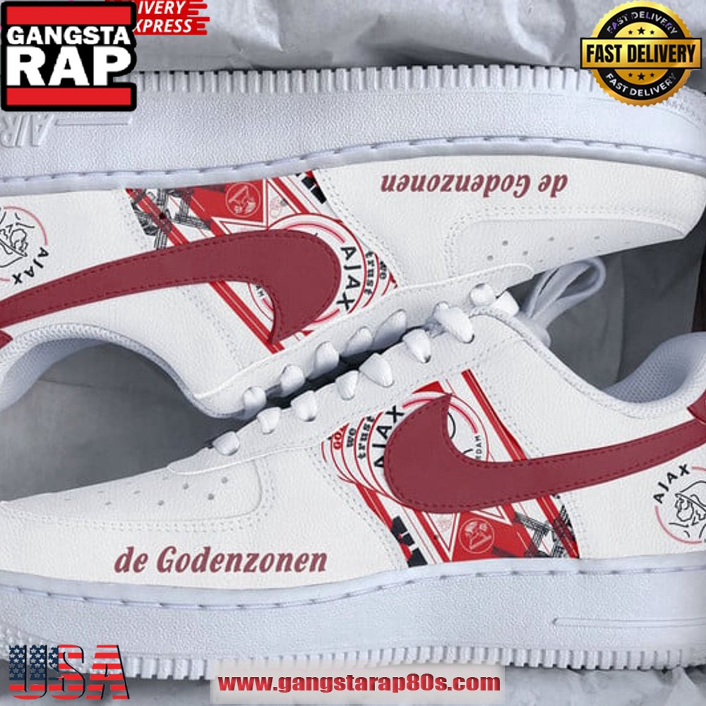 AFC Ajax Godenzonen Limited Edition Air Force 1 Running Sneakers Shoes AFC Ajax Godenzonen Limited Edition Air Force 1 Running Sneakers Shoes