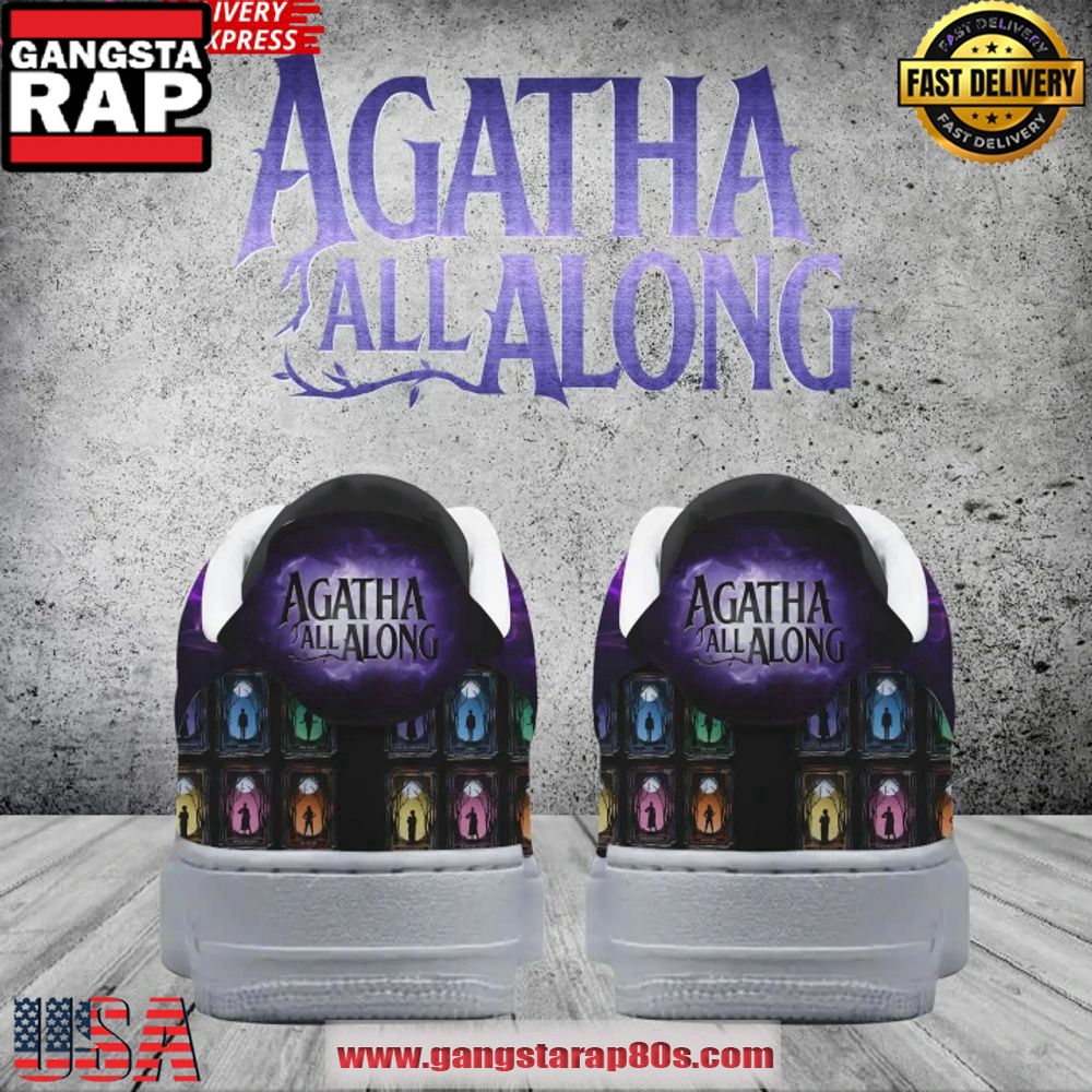 Agatha All Along Limited Edition Air Force 1 Running Sneakers Shoes Agatha All Along Limited Edition Air Force 1 Running Sneakers Shoes