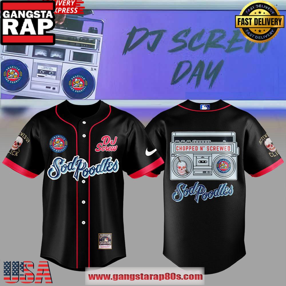 Amarillo Sod Poodles DJ Screw Special Baseball Jersey Shirt Amarillo Sod Poodles DJ Screw Special Baseball Jersey Shirt