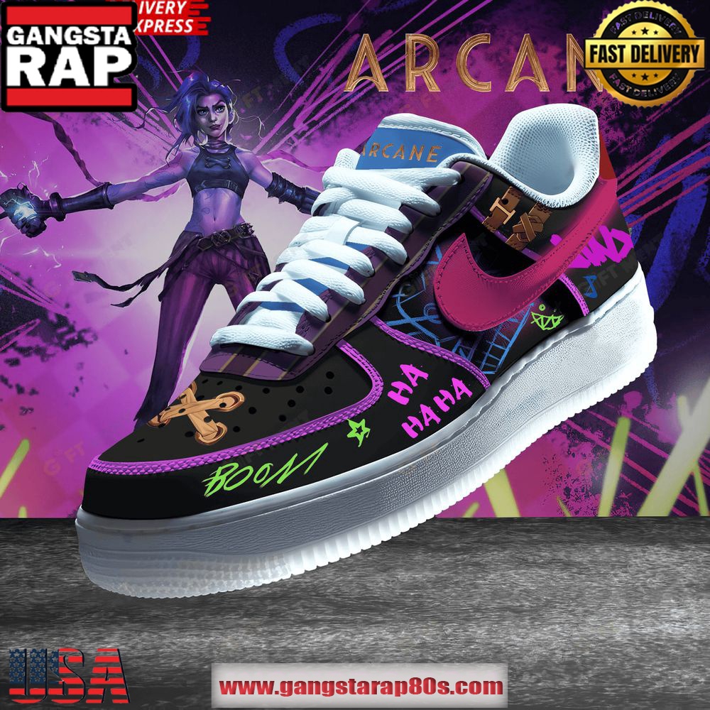 Arcane Jinx Boom Limited Edition Air Force 1 Shoes Running Sneakers