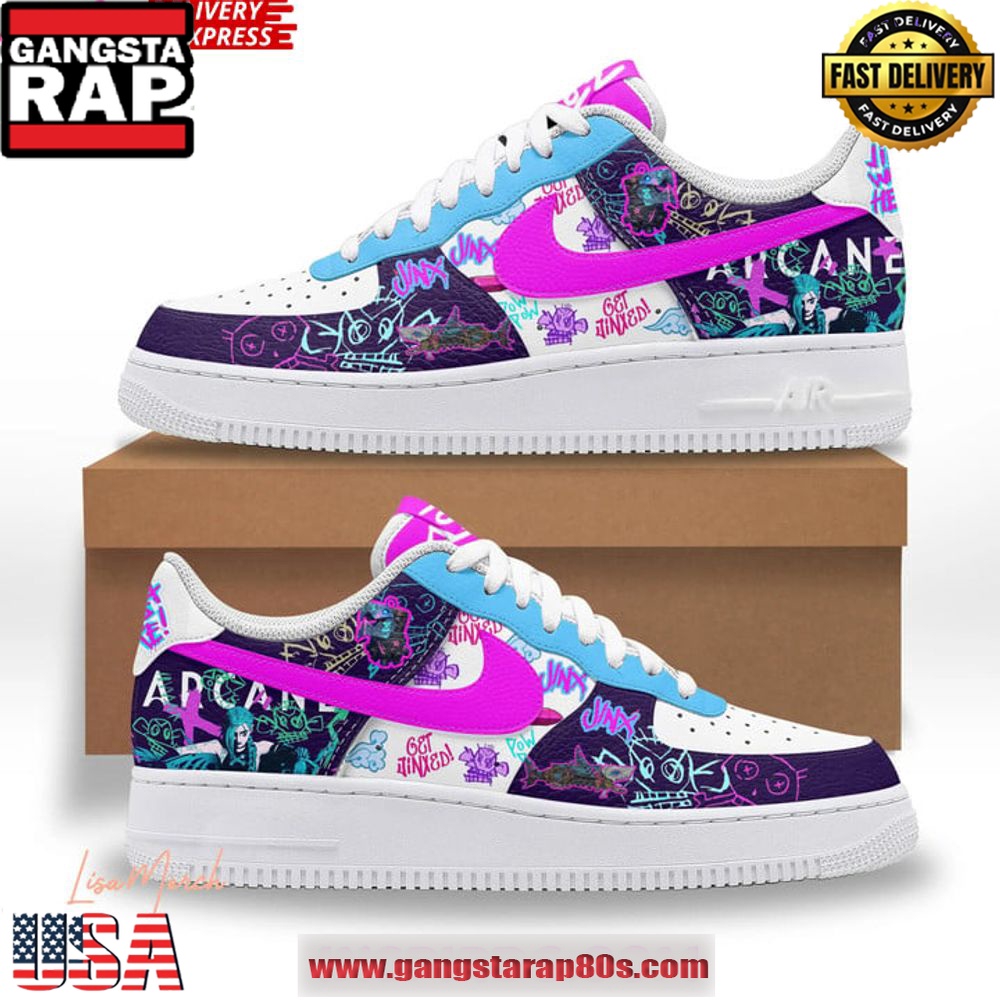 Arcane Jinx Was Here Limited Edition Air Force 1 Shoes Running Sneakers