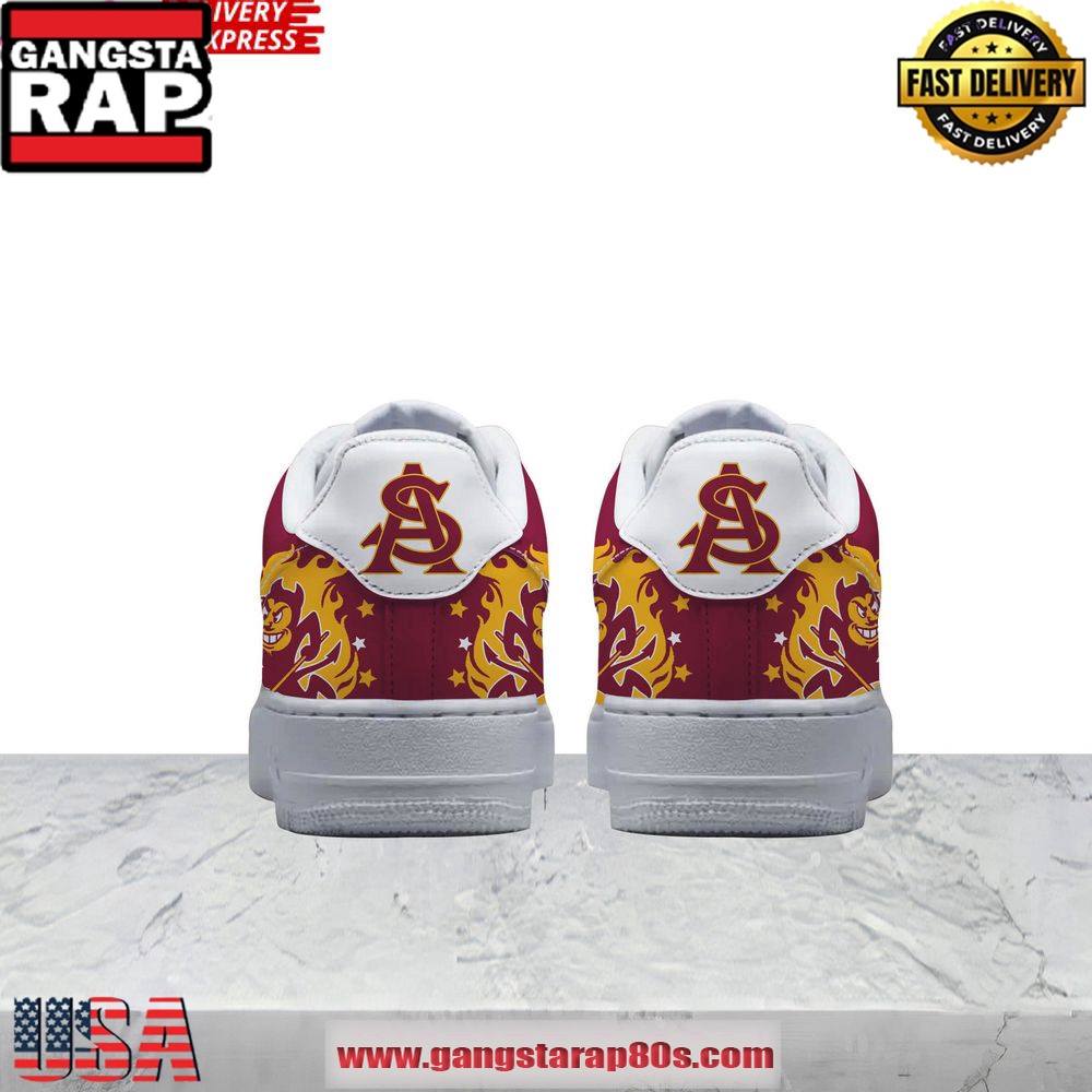 Arizona State Sun Devils Fear The Fork Limited Air Force 1 Running Sneakers Shoes Arizona State Sun Devils Fear The Fork Limited Air Force 1 Running Sneakers Shoes
