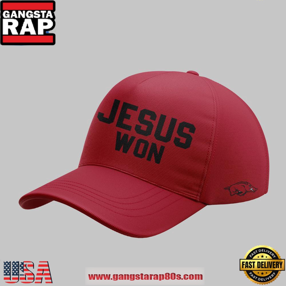 Arkansas Razorbacks Jesus Won Classic Cap Hats Arkansas Razorbacks Jesus Won Classic Cap Hats