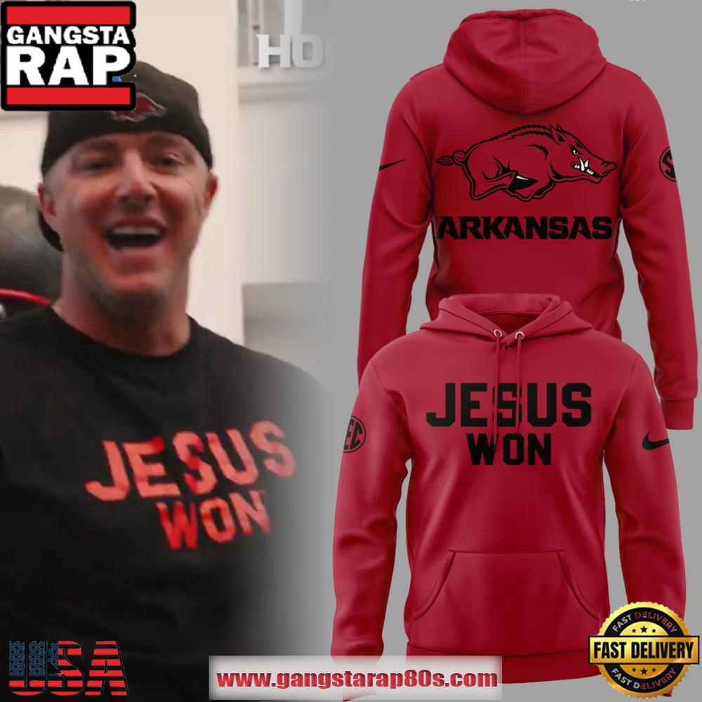Arkansas Razorbacks Jesus Won Unisex Hoodie