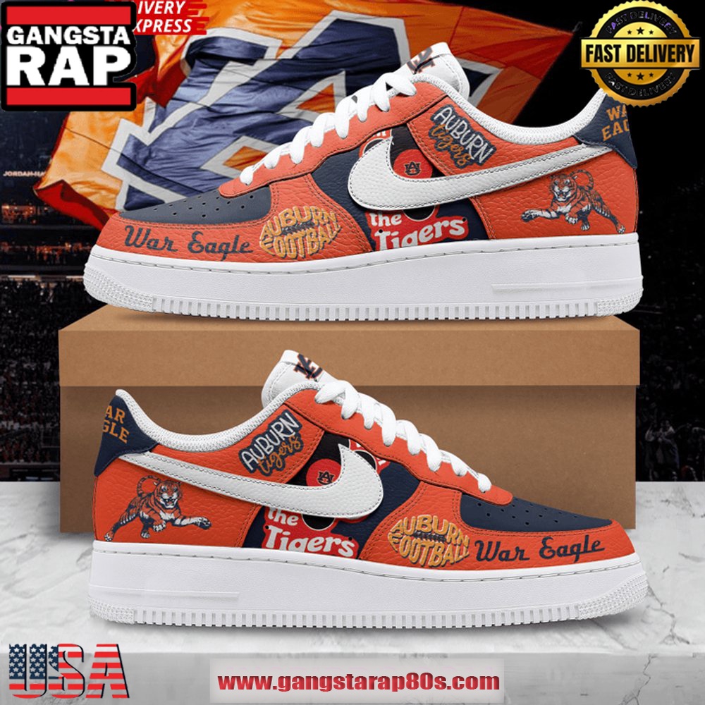 Auburn Tigers War Eagle Limited Edition Nike Air Force 1 Running Sneakers Shoes