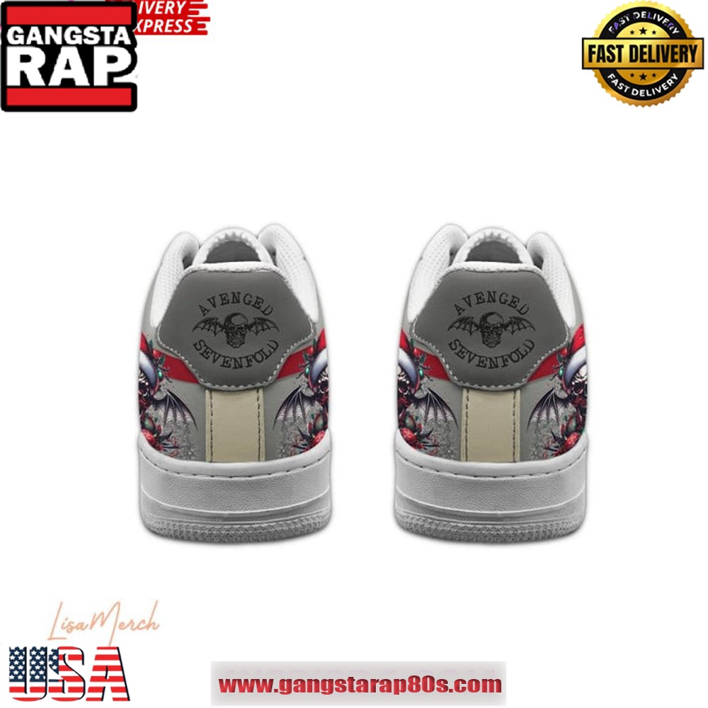 Avenged Sevenfold Merry Christmas Limited Edition Air Force 1 Running Sneakers Shoes Avenged Sevenfold Merry Christmas Limited Edition Air Force 1 Running Sneakers Shoes