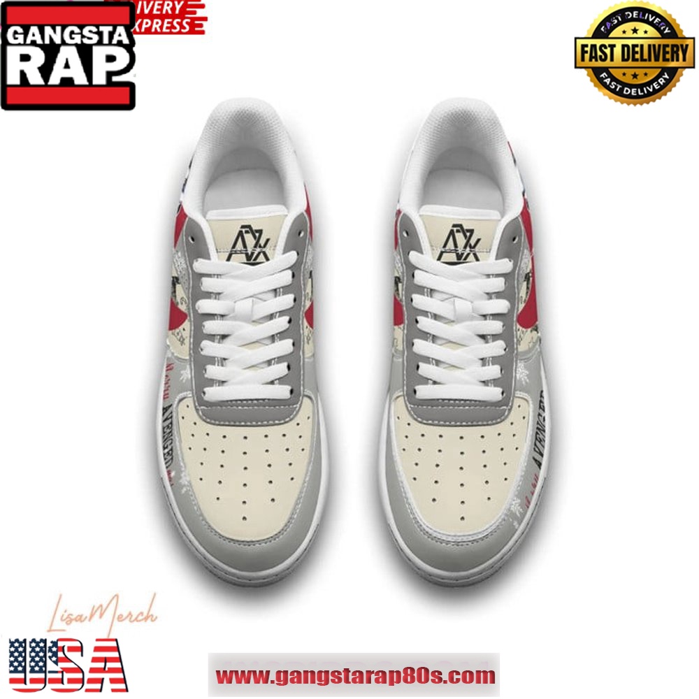 Avenged Sevenfold Merry Christmas Limited Edition Air Force 1 Running Sneakers Shoes Avenged Sevenfold Merry Christmas Limited Edition Air Force 1 Running Sneakers Shoes