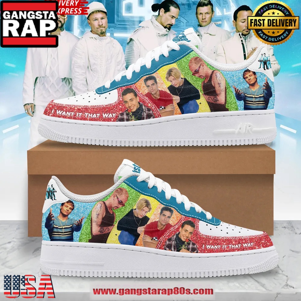 Backstreet Boys “I Want It That Way” Limited Edition Air Force 1 Running Sneakers Shoes