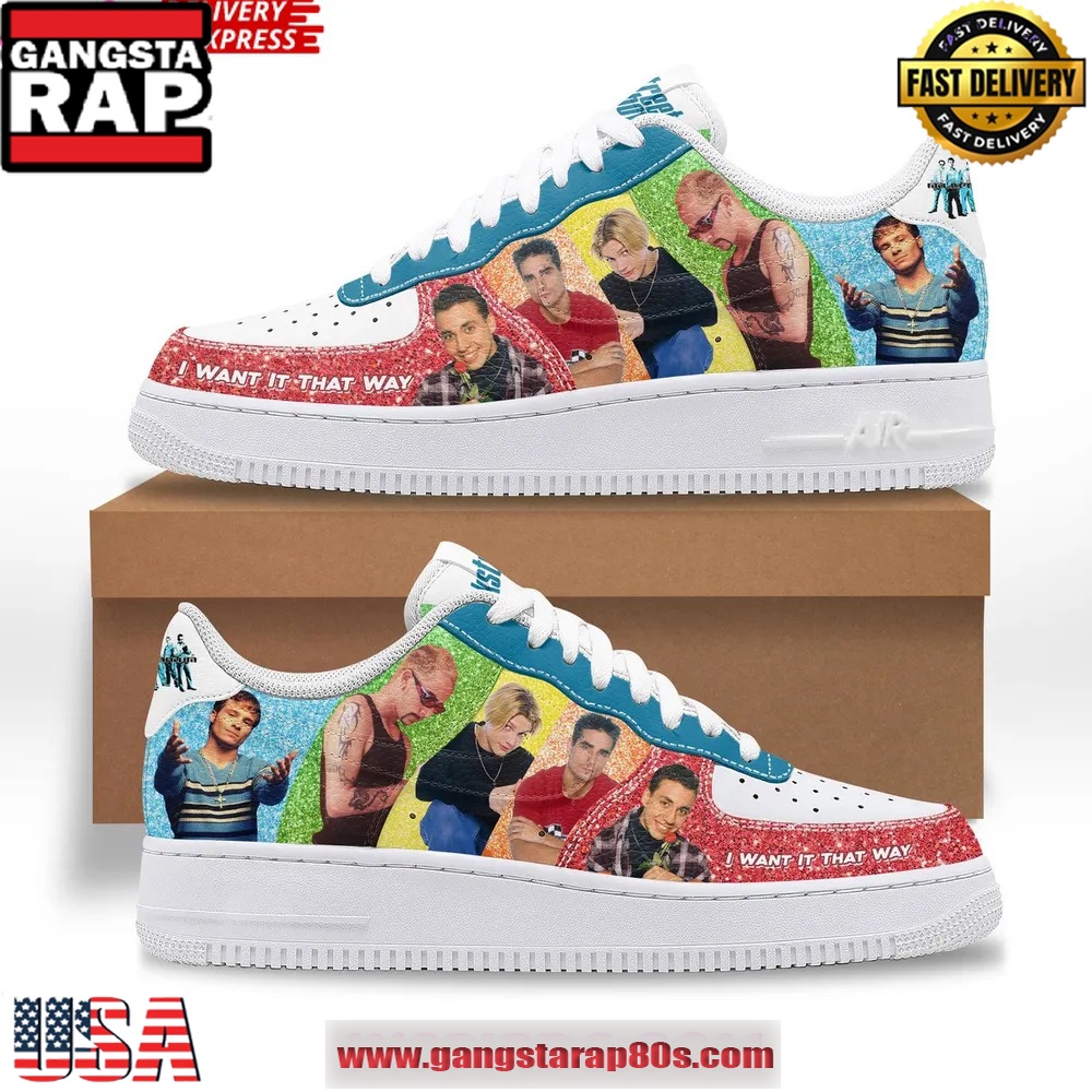 Backstreet Boys “I Want It That Way” Limited Edition Air Force 1 Running Sneakers Shoes