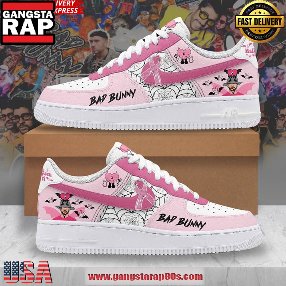 Bad Bunny Halloween Limited Edition Air Force 1 Running Sneakers Shoes
