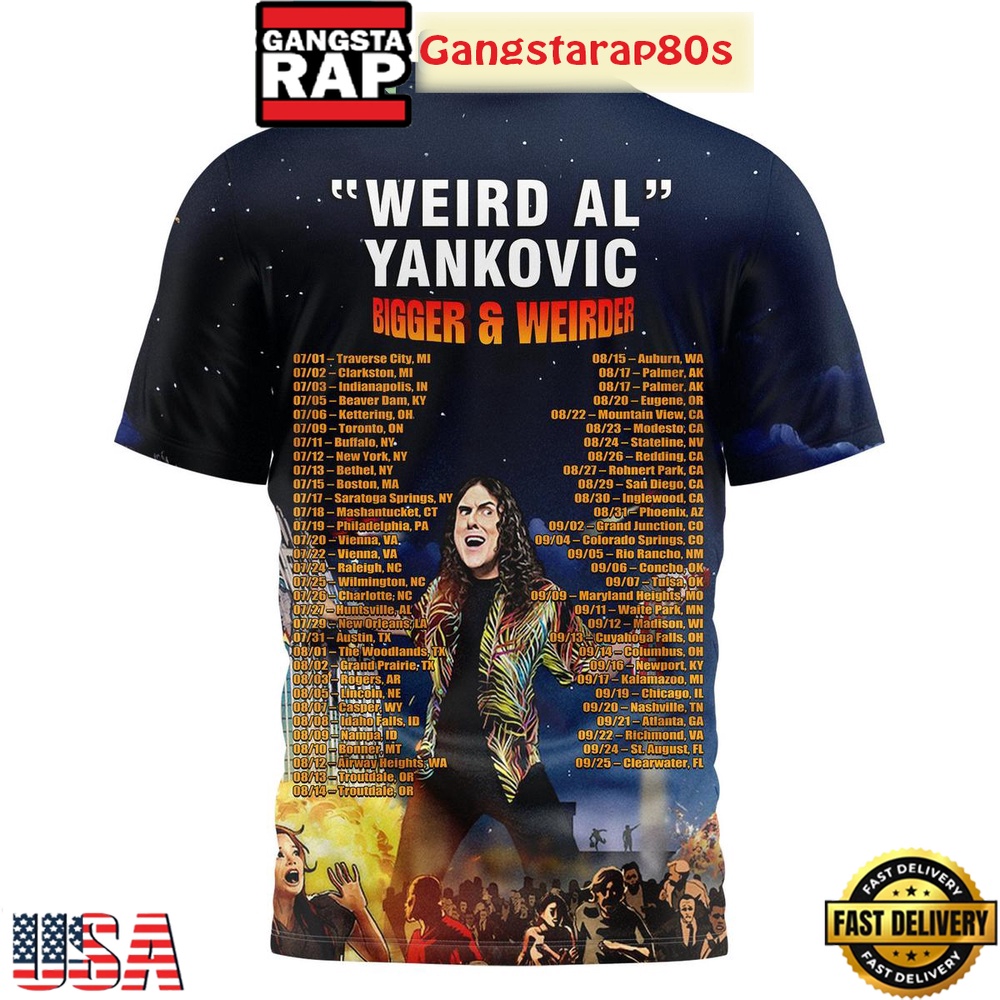 Bigger & Weirder Weird Al Yankovic Tour 2025 Shirt Bigger & Weirder Weird Al Yankovic Tour 2025 Shirt