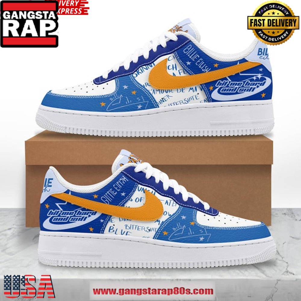 Billie Eilish Hit Me Hard and Soft Special Edition Air Force 1 Sneakers Shoes Billie Eilish Hit Me Hard and Soft Special Edition Air Force 1 Sneakers Shoes